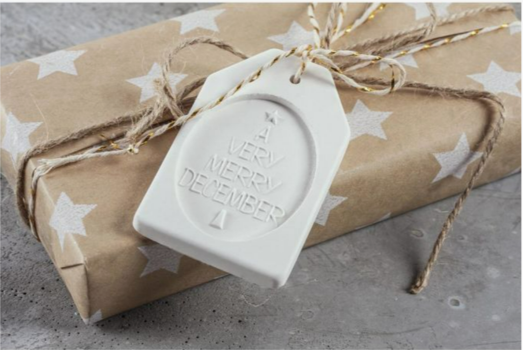 Casting mould Gift tag 5x8x1,7cm
